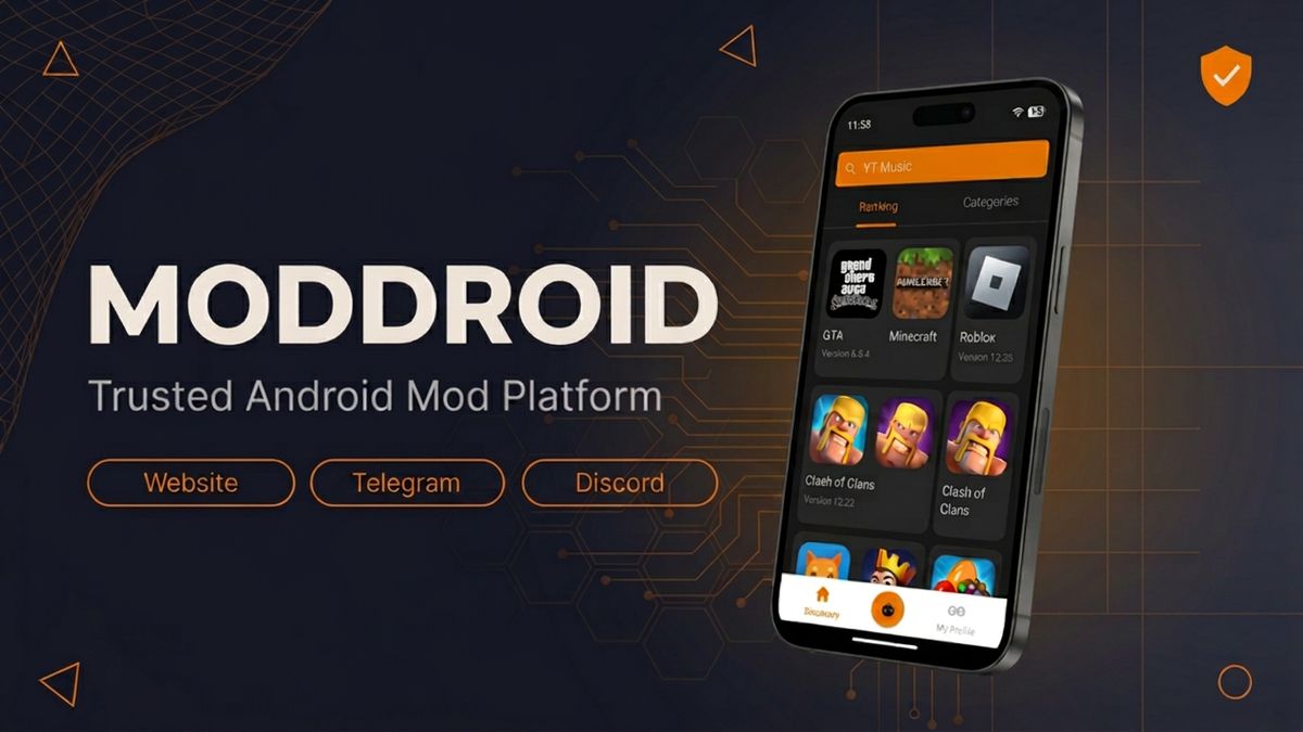 MODDROID App vs Website comparison for Android MOD APK downloads